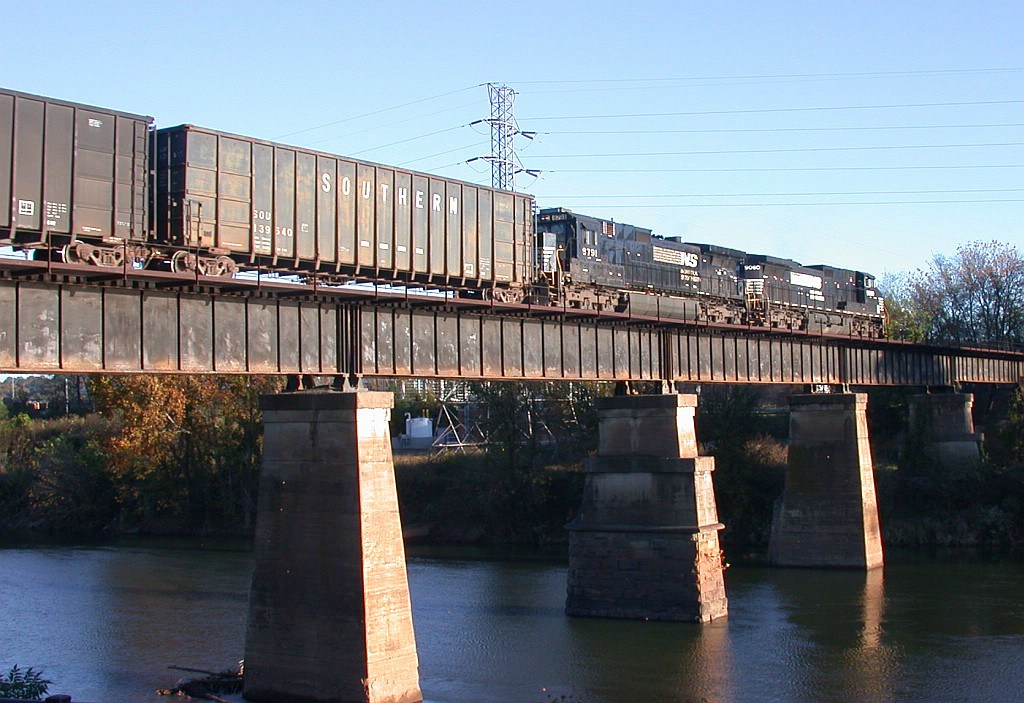 NB freight heading toward Millen